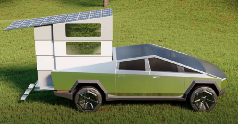 Proposed Tesla Cybertruck Pop-Up Camper Receives $60 Million In Orders ...