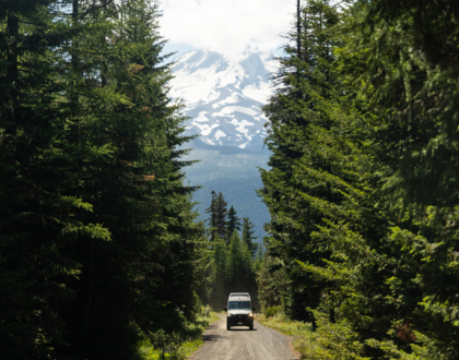 Campervan in nature